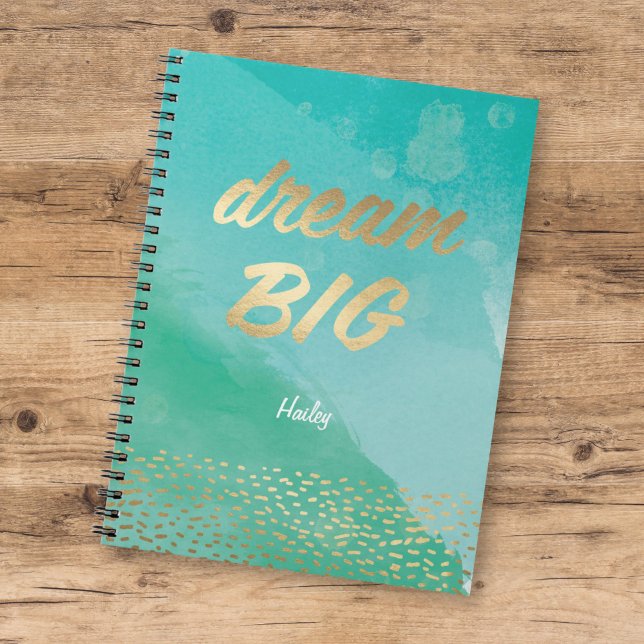 Cuaderno Dream BIG Blue Watercolor | Diario (Subido por el creador)