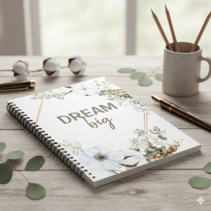 Cuaderno Dream Big Boho Moda Pampas Grass Inspirando Cita