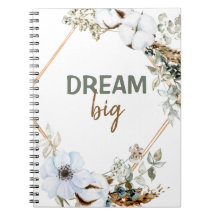 Dream Big Boho Moda Pampas Grass Inspirando Cita