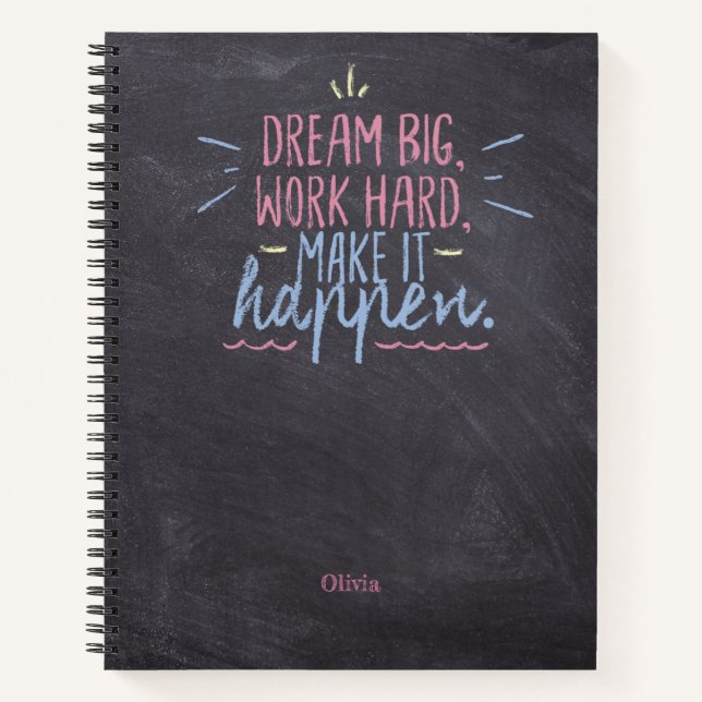 Cuaderno Dream Big Chalkboard (Anverso)