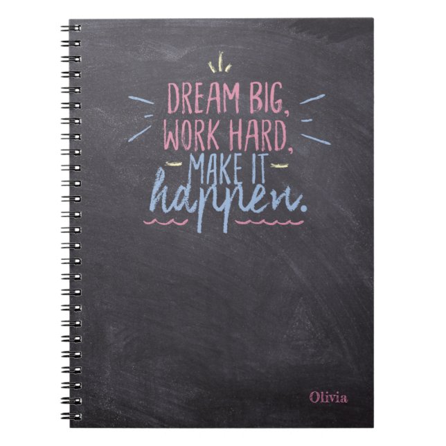 Cuaderno Dream Big Chalkboard (Frente)