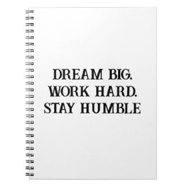 Cuaderno Dream Big Inspirador Notebook para hombres