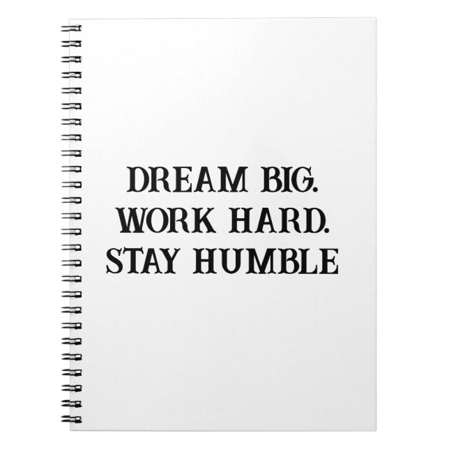 Cuaderno Dream Big Inspirador Notebook para hombres (Frente)
