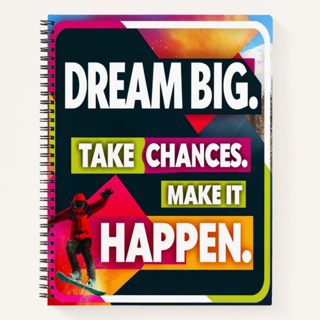 Cuaderno Dream Big, Take Chances (Anverso)