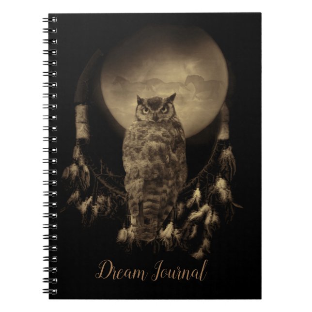 Cuaderno Dream Catcher Dream Journal con Owl (Frente)