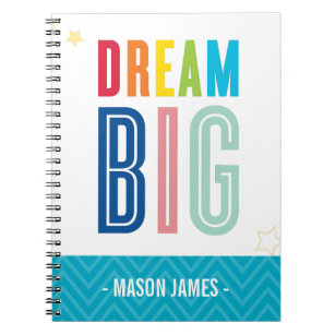 Cuaderno DREAM GRANDES colores brillantes tipográficos fres