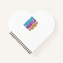 Dream Hustle Win - Heart Notebook
