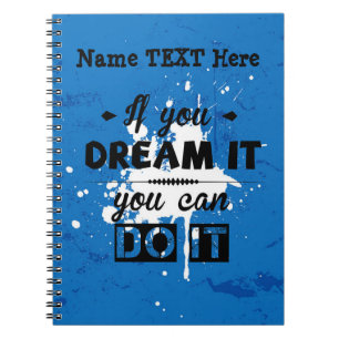 Cuaderno Dream It Do It - Grunge Boy Adolescente Hombre Aña