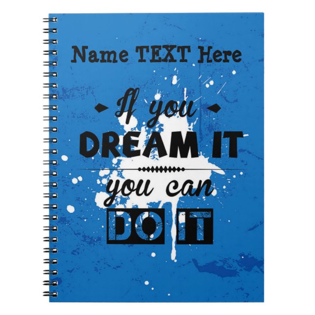 Cuaderno Dream It Do It - Grunge Boy Adolescente Hombre Aña (Frente)