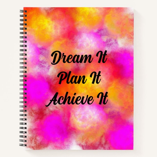 Cuaderno Dream it, Plan It, Achiit Notebook (Anverso)