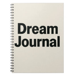 Cuaderno Dream Journal - Diseño Inspirador de letra negrita