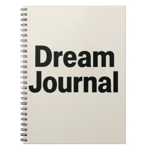Cuaderno Dream Journal - Diseño Inspirador de letra negrita