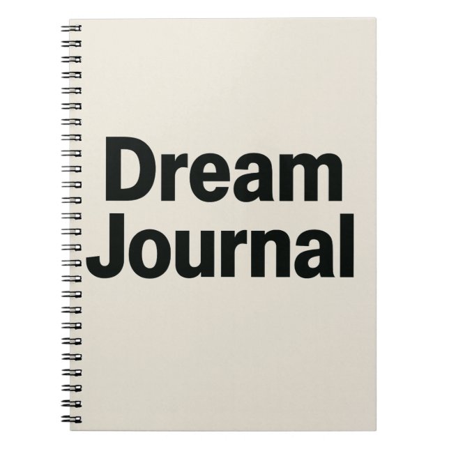 Cuaderno Dream Journal - Diseño Inspirador de letra negrita (Frente)