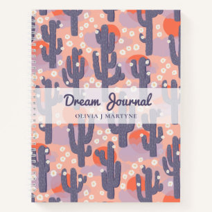 Cuaderno Dream Journal Modern Cactus Personalizado