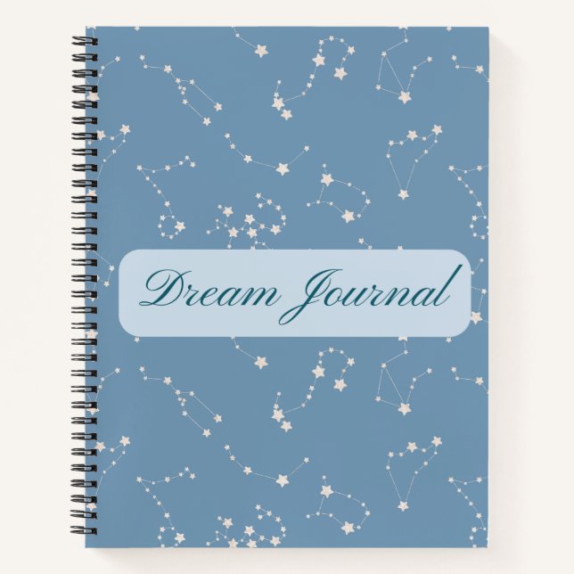 Cuaderno Dream Journal - Patrón de constelación de zodiaco (Anverso)