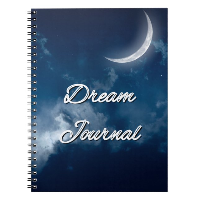 Cuaderno Dream Journal - Sliver Moon Night Sky Journal (Frente)