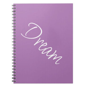 Cuaderno "Dream" Phrase Lavender Fondo púrpura