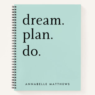 Cuaderno Dream Plan Do   Moderna Mint Green