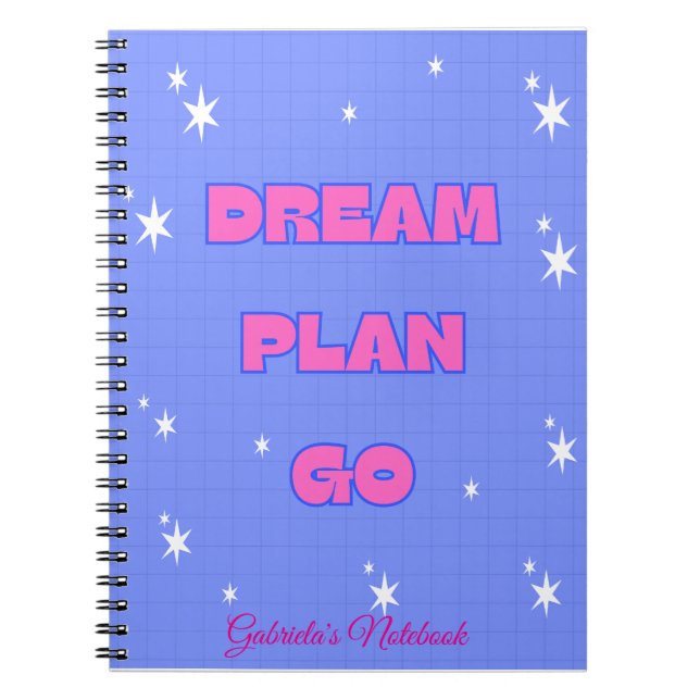 Cuaderno Dream. Plan. Go. – Motivational Notebook (Frente)