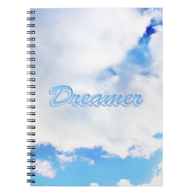 Cuaderno Dreamer puffy nubes blancas y cielo azul (Frente)