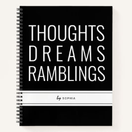 Cuaderno Dreams Ramblings Thoughts Personalized Journal