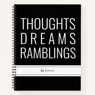 Cuaderno Dreams Ramblings Thoughts Personalized Journal