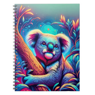 Cuaderno Dreamscape Koala – Arte de Jungla Neon