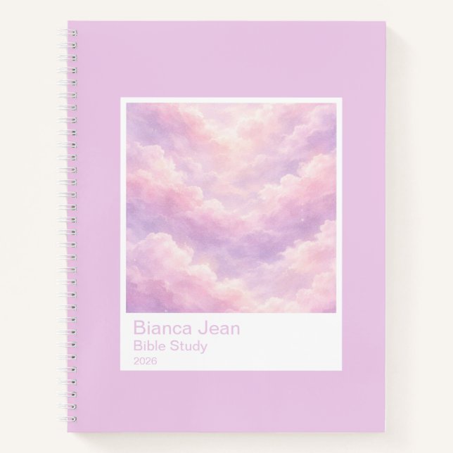 Cuaderno Dreamy Cotton Candy Cloudscape Photo Swatch Large (Anverso)