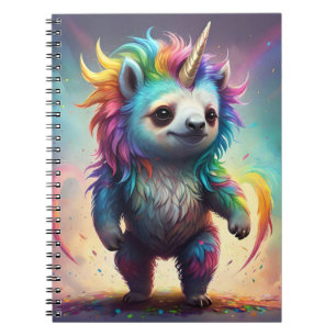 Cuaderno Dreamy Slothicorn: una fantasía de bebé arcoíris,