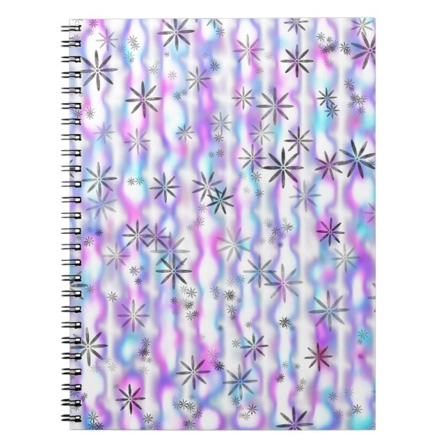 Cuaderno Dreamy Starburst Waves Pattern (Frente)