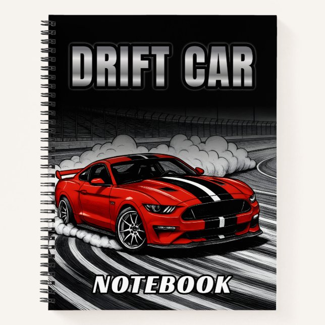 Cuaderno Drift Car Red Muscle Notebook (Anverso)