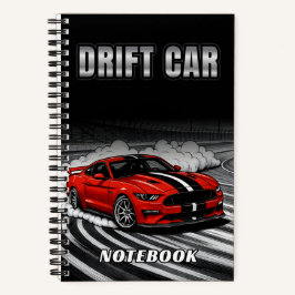 Cuaderno Drift Car Red Notebook Cover