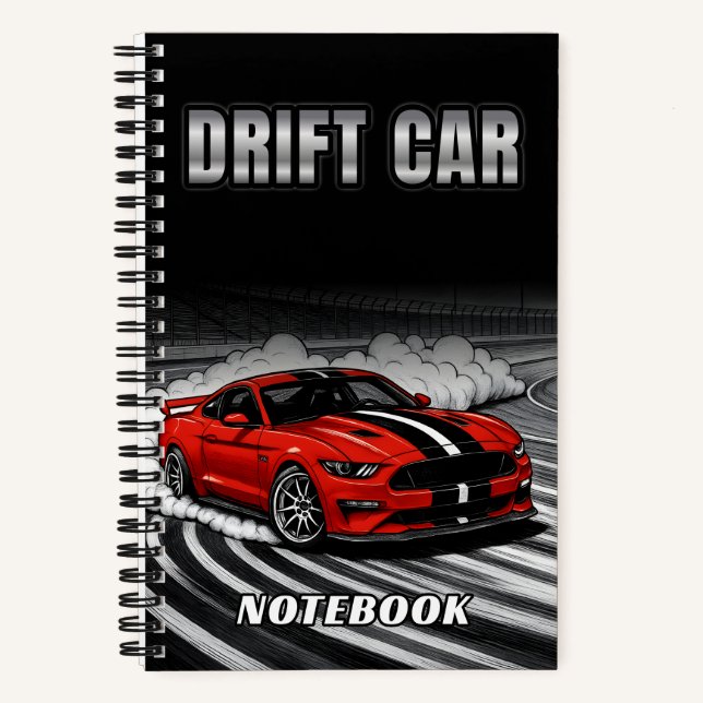 Cuaderno Drift Car Red Notebook Cover (Anverso)
