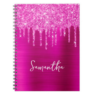 Cuaderno Drin Magenta Purpurina Glam Name
