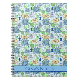 Cuaderno Drinker Tequila Plantas Agave Azul y Sombreros