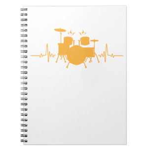 Cuaderno Drums Heartbeat - Funny drummer