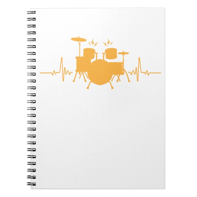 Cuaderno Drums Heartbeat - Funny drummer (Frente)