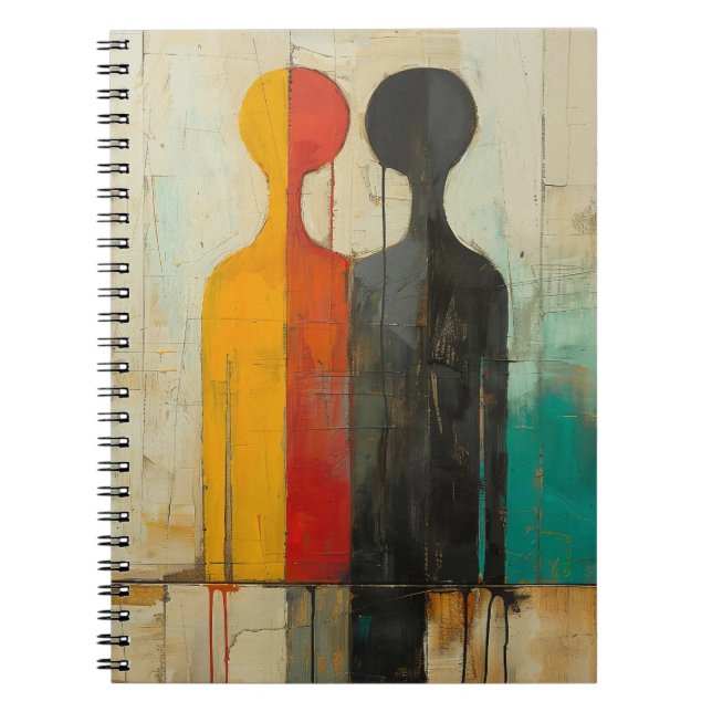 Cuaderno Dualidad: figuras abstractas de luz y sombra (Frente)