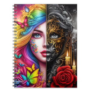 Cuaderno Dualidad Mágica Élfica - Reinos Día - Noche
