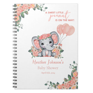 Cuaderno Ducha de Bebé de la Niña Elefante