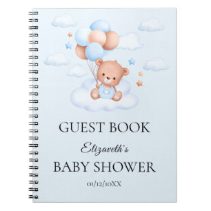 Cuaderno Ducha de Bebé Oso Teddy Niño Azul