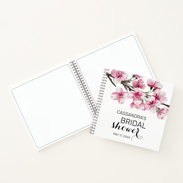 Cuaderno Ducha de Novia Botánica Flor de Cerezo Rosa (Interior)