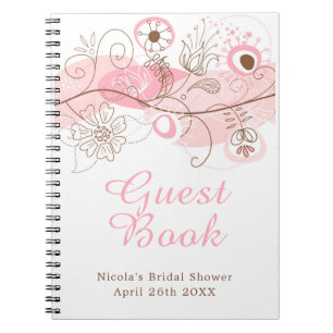 Cuaderno Ducha de Novia con Giro Floral Rosa