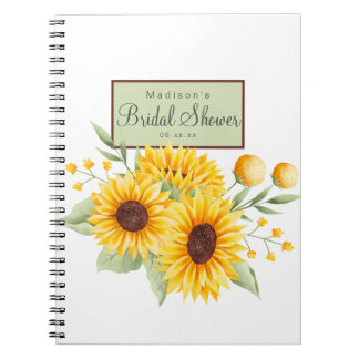 Cuaderno Ducha de Novia de Girasoles