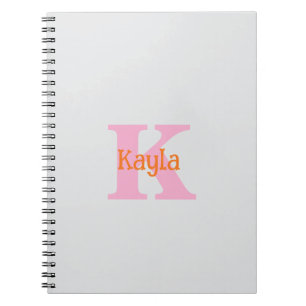 Cuaderno Ducha Nupcial Boda Naranja Rosa Gris Claro Gris