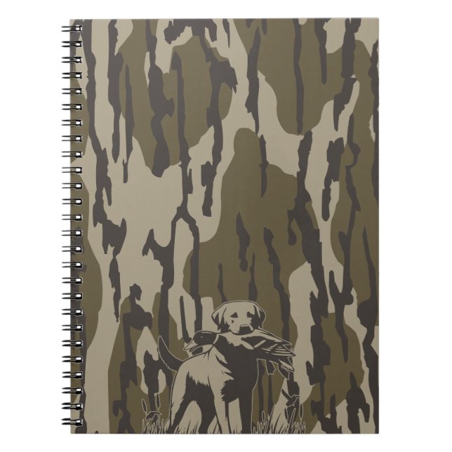 Cuaderno Duck Hunter Dog Forest Waterfowl Bottomland Camo (Frente)