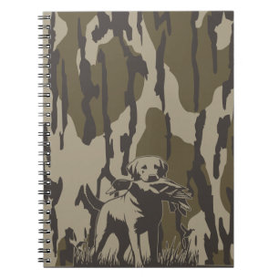 Cuaderno Duck Hunter Dog Forest Waterfowl Bottomland Camo