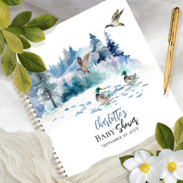 Cuaderno Ducks Woodland Forest Boy Baby Shower Guestbook