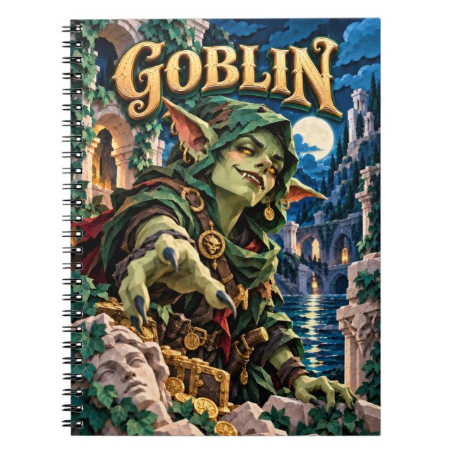 Cuaderno Duende, Monstruo de Corte de Papel (Frente)