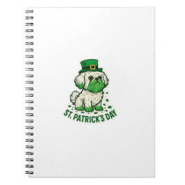 Cuaderno Duende Verde Shih Tzu Día de San Patricio